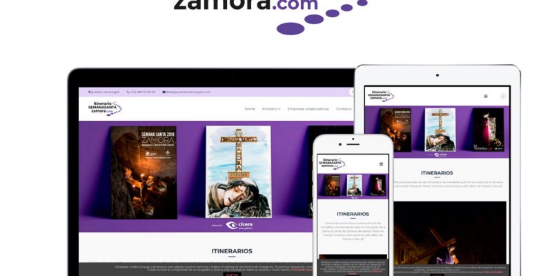 La web ItinerarioSemanaSantaZamora.com está disponible para todo tipo de dispositivos.