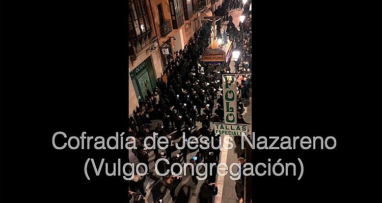 Algunos momentos del desfile de la procesión de la Cofradía de Jesús Nazareno (Vulgo Congregación)