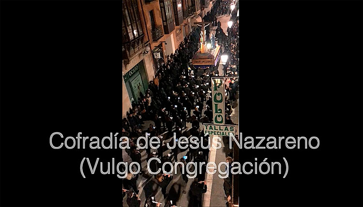Algunos momentos del desfile de la procesión de la Cofradía de Jesús Nazareno (Vulgo Congregación)